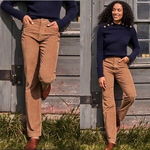 Faherty Stretch Cord Julianne Pant Brown